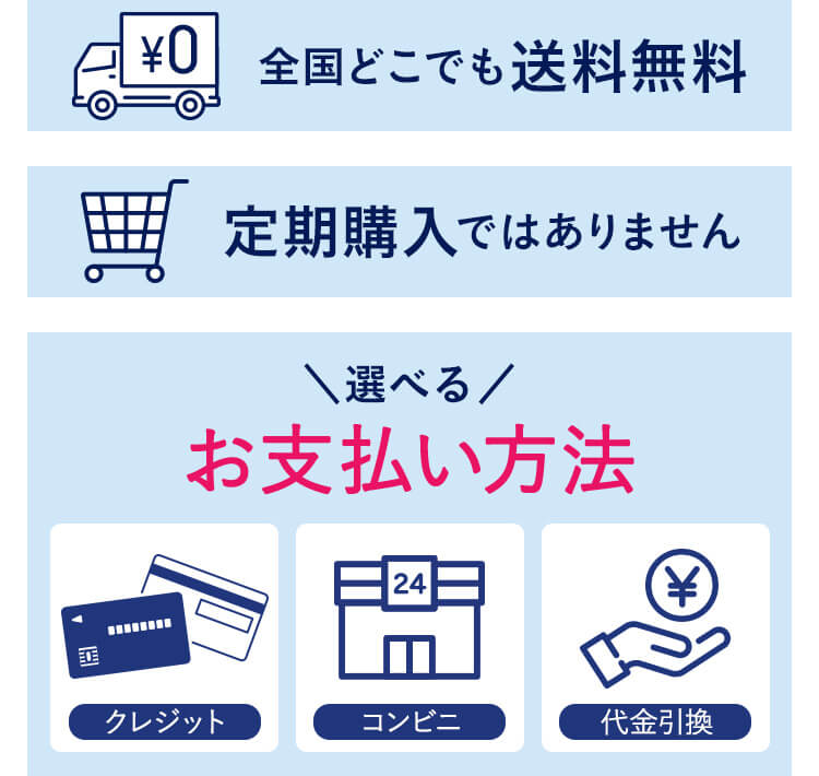 全国どこでも送料無料　定期購入ではありません　選べるお支払方法